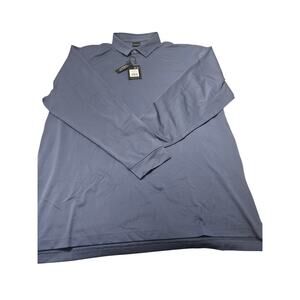 Dunning Steel Blue Long Sleeve Polo 3XL